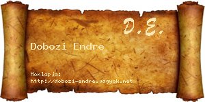 Dobozi Endre névjegykártya